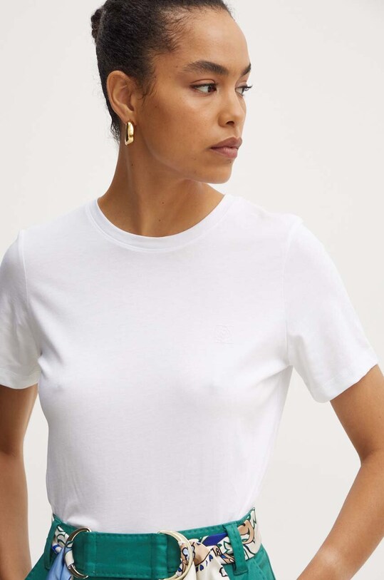 Marella t-shirt bawełniany biały 2423976054200