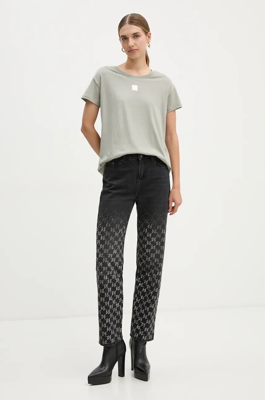 Бавовняна футболка Armani Exchange 6DYT24.YJ3RZ сірий AW24