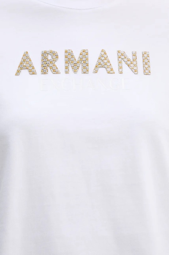 Armani Exchange tricou din bumbac 6DYT36.YJ7VZ alb