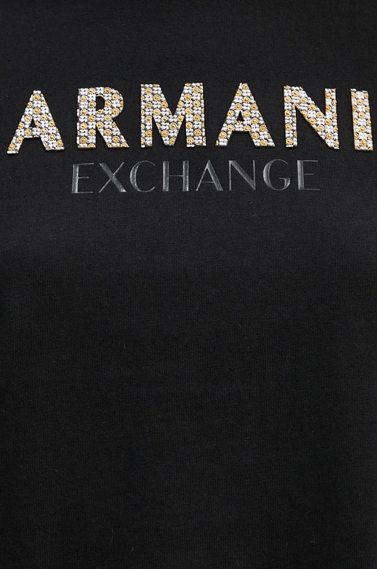 Памучна тениска Armani Exchange 6DYT36.YJ7VZ черен