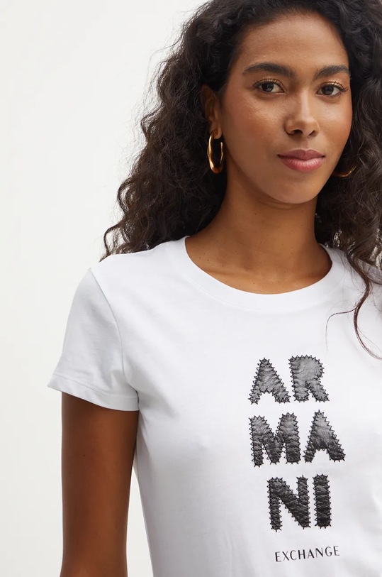 Бавовняна футболка Armani Exchange білий 6DYT39.YJ3RZ