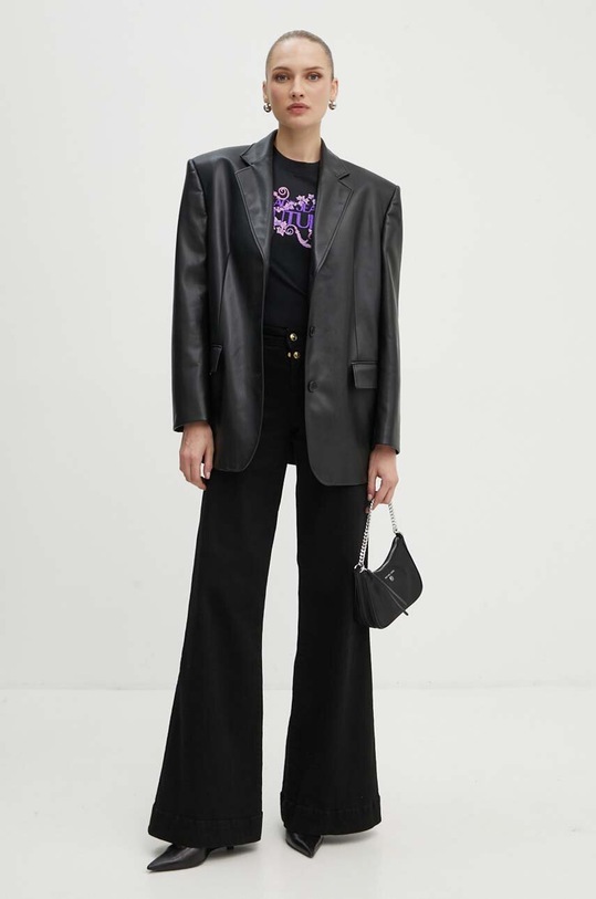 Versace Jeans Couture tricou 77HAHE06.CJ02E negru AW24