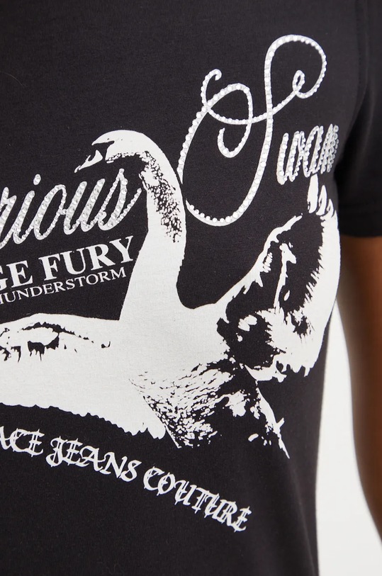 Tričko Versace Jeans Couture 77HAHL06.CJ02L černá