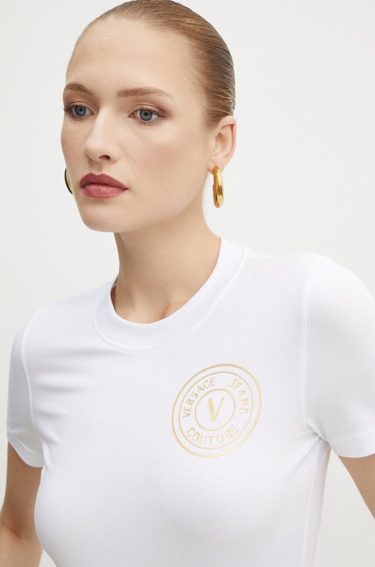 Tričko Versace Jeans Couture slim bílá 77HAHT00.CJ03T