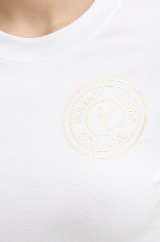 Tričko Versace Jeans Couture 77HAHT00.CJ03T bílá