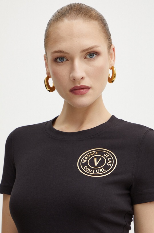 Versace Jeans Couture t-shirt czarny 77HAHT00.CJ03T