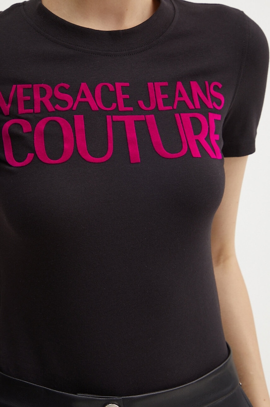Tričko Versace Jeans Couture 77HAHL01.CJ02L čierna