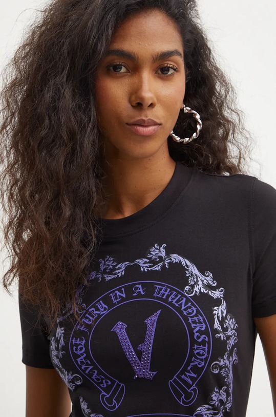 Versace Jeans Couture t-shirt czarny 77HAHG04.CJ02G