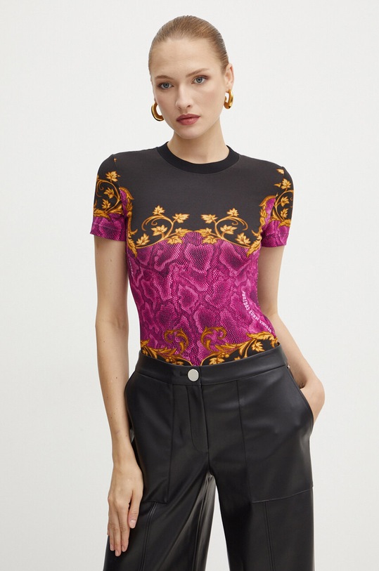 Tričko Versace Jeans Couture regular vícebarevná 77HAH6P8.JS425