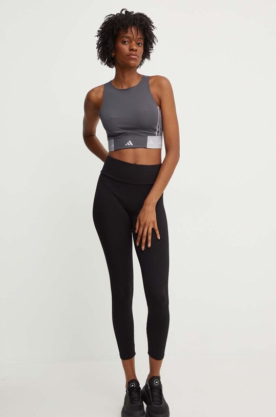 Топ для тренировок adidas Performance Hyperglam IK5504 серый AW24