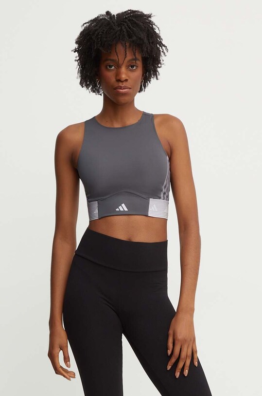 Топ для тренировок adidas Performance Hyperglam серый IK5504