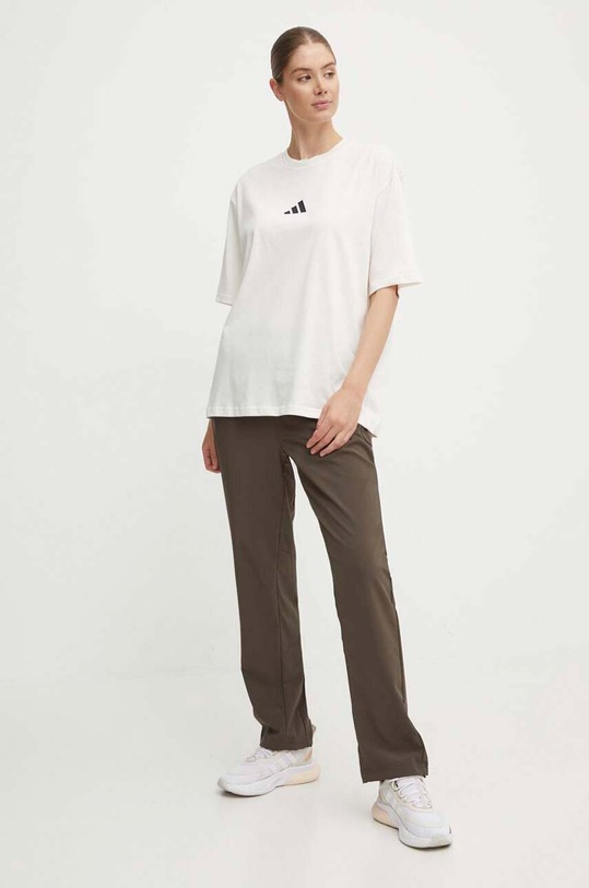 adidas Performance t-shirt treningowy Strength IW0136 beżowy AW24