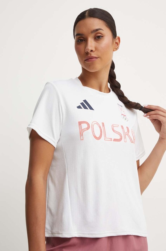 adidas Performance t-shirt treningowy HIIT Polska biały JF6701