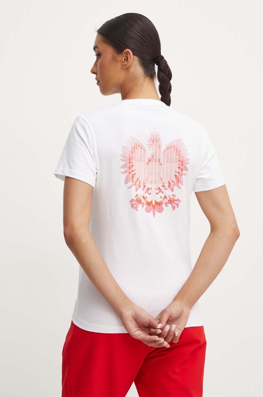 adidas Performance t-shirt Polska nadruk biały JF6711