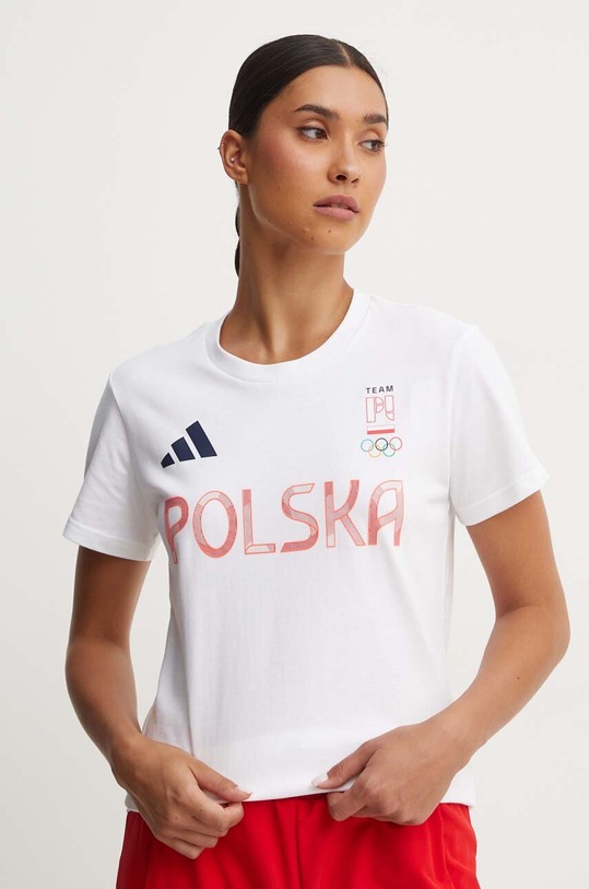 Odzież adidas Performance t-shirt Polska JF6711 biały