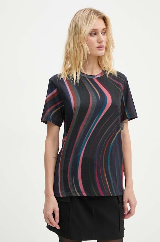 PS Paul Smith tricou din bumbac cu modele negru W2R.232V.NP4787