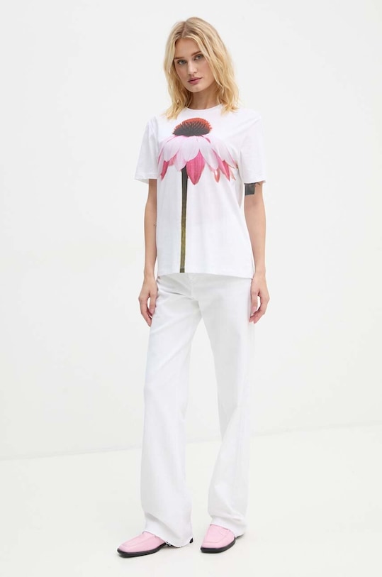 PS Paul Smith tricou din bumbac W2R.232V.NP4837 alb AW24