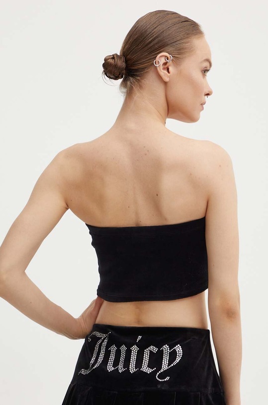 Odzież Juicy Couture top welurowy CVC BAILEY BANDEAU JCWCT24344.101 czarny