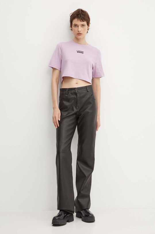 Vans t-shirt bawełniany VN000GFFD451 fioletowy AW24