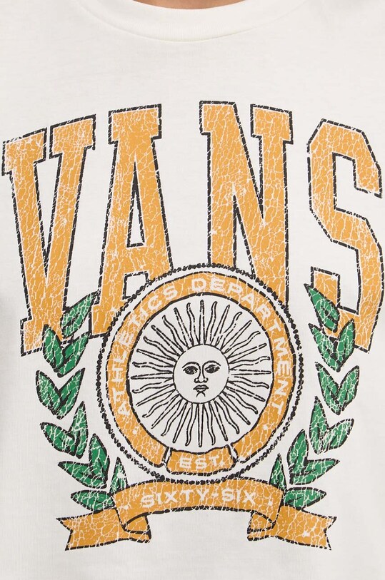 Vans t-shirt bawełniany VN000HHEFS81 beżowy