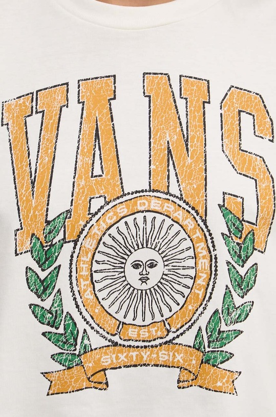 Vans tricou din bumbac VN000HHEFS81 bej