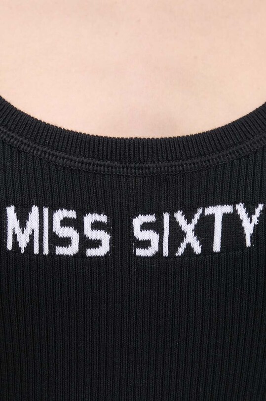 Хлопковый топ Miss Sixty чёрный 6L2RJ3580000