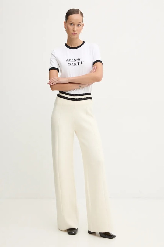 Miss Sixty tricou 6L3SJ3760000 alb AW24
