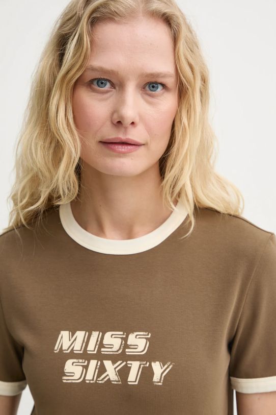 Miss Sixty t-shirt brązowy 6L3SJ3760000