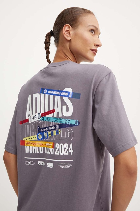Бавовняна футболка adidas Originals бавовна сірий IX7658
