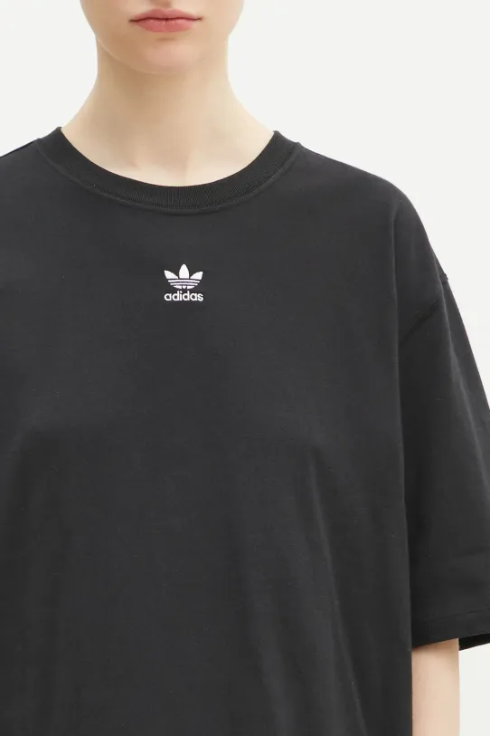 Βαμβακερό μπλουζάκι adidas Originals μαύρο IY7321