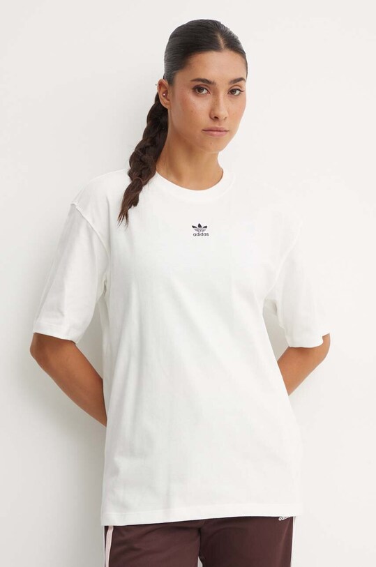 Odjeća Pamučna majica adidas Originals IY7322 bež