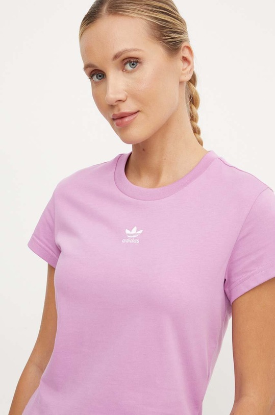 Bavlnené tričko adidas Originals jednofarebný ružová IY7337