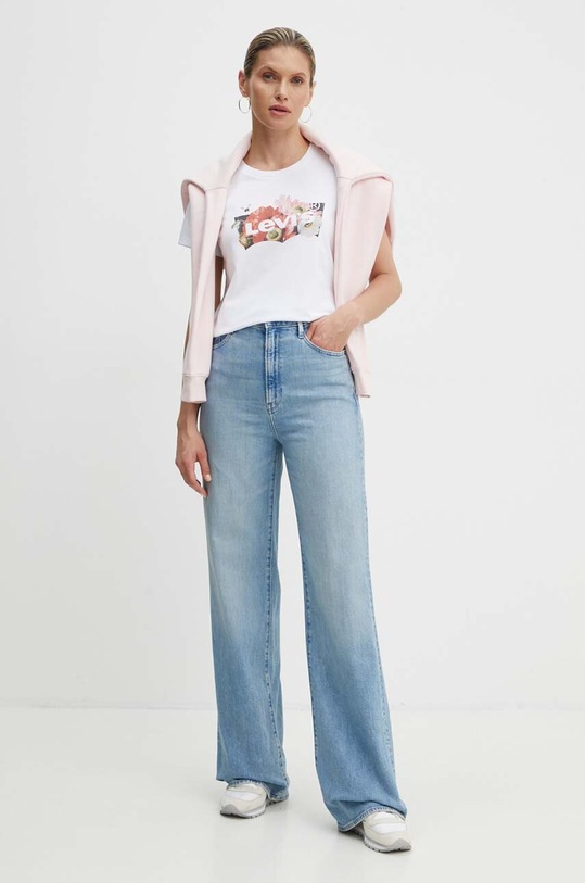 Bavlněné tričko Levi's 17369.2764 bílá AW24