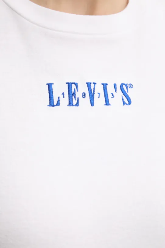 Βαμβακερό μπλουζάκι Levi's A8798 λευκό