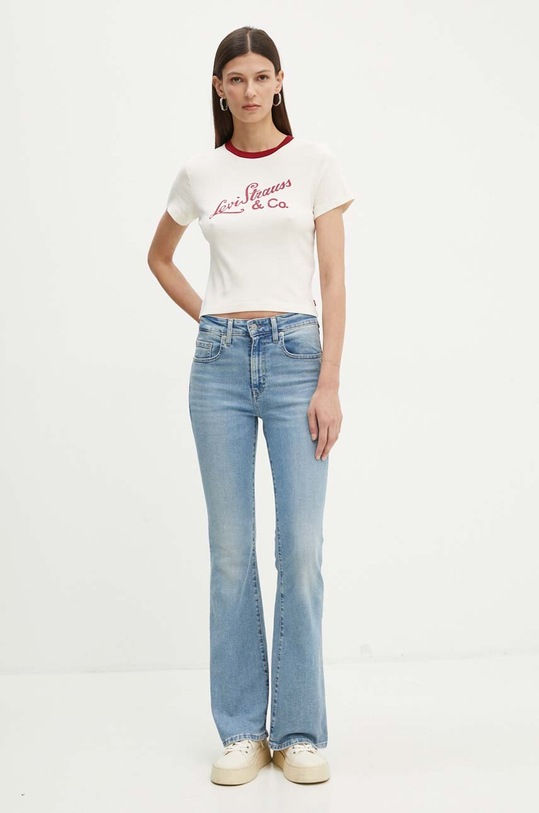 Levi's t-shirt bawełniany A8798 beżowy SS25