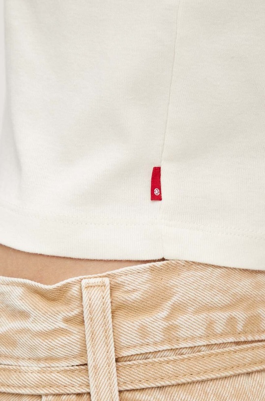 Bavlněné tričko Levi's A8798 béžová