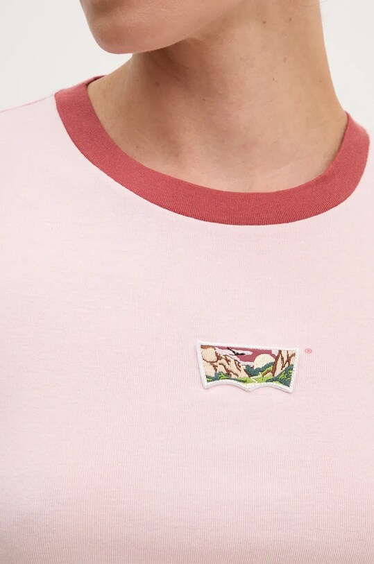 Levi's t-shirt bawełniany A8798 różowy