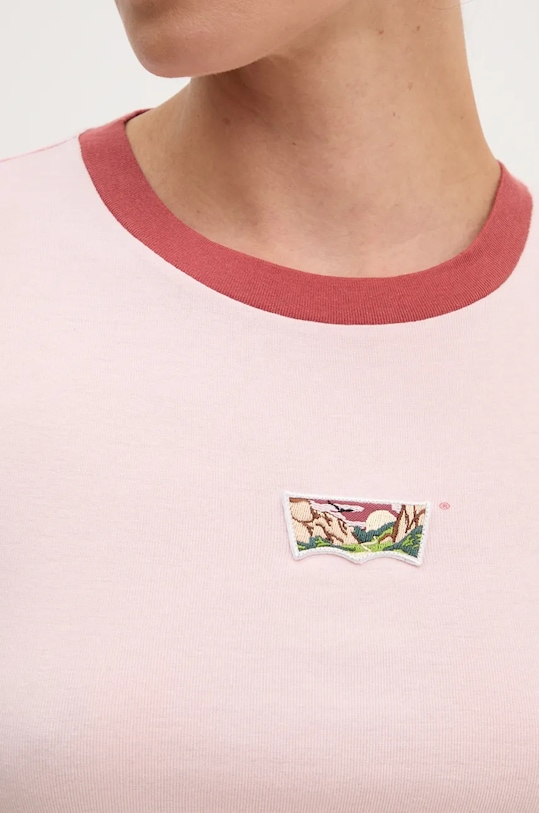 Bavlnené tričko Levi's A8798 ružová