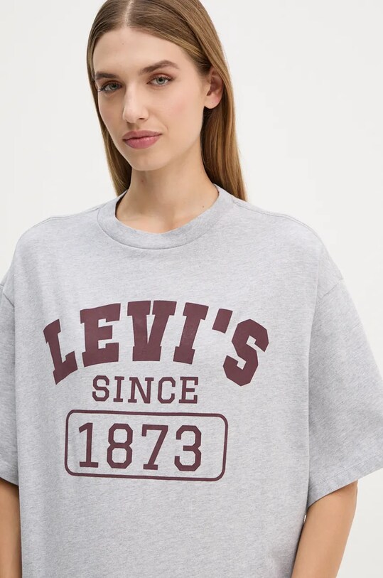 Levi's tricou din bumbac print gri 000G4