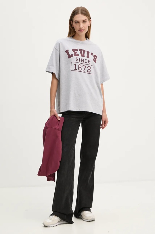 Levi's t-shirt bawełniany 000G4 szary AW24