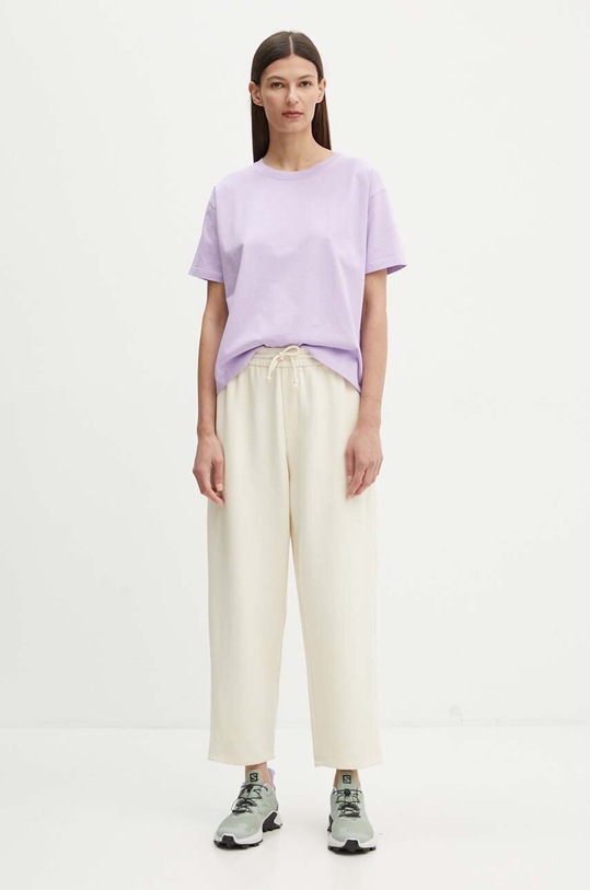 American Vintage t-shirt bawełniany FIZ02AH24 fioletowy AW24