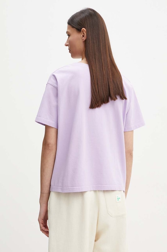 Odzież American Vintage t-shirt bawełniany FIZ02AH24 fioletowy
