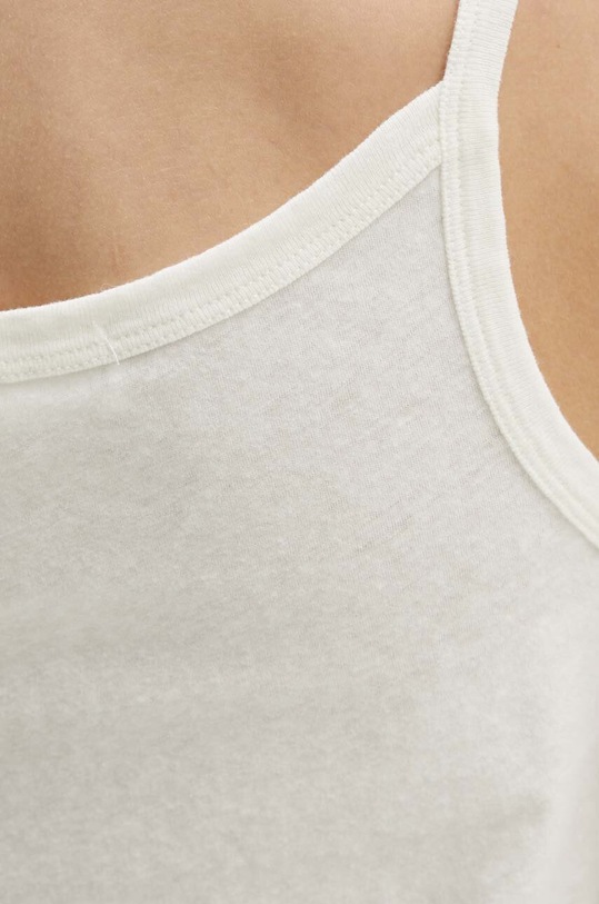 American Vintage top bawełniany GAMI01BH24 beżowy