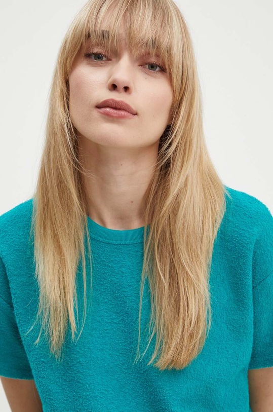 Bavlněné tričko American Vintage zelená BOBY02DH24