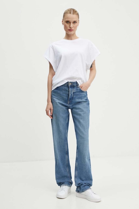 Bavlněné tričko American Vintage VUP02BH24 bílá AW24