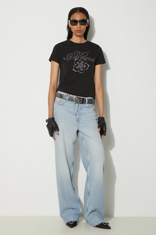 Kenzo cotton t-shirt Constellation Classic FE62TS1444SO.99J black AW24