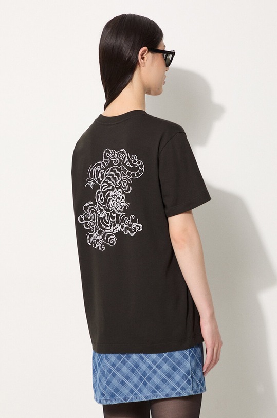 Oblečení Bavlněné tričko Kenzo Gots Star Tiger Emb Loose FE62TS1354SG.99J černá