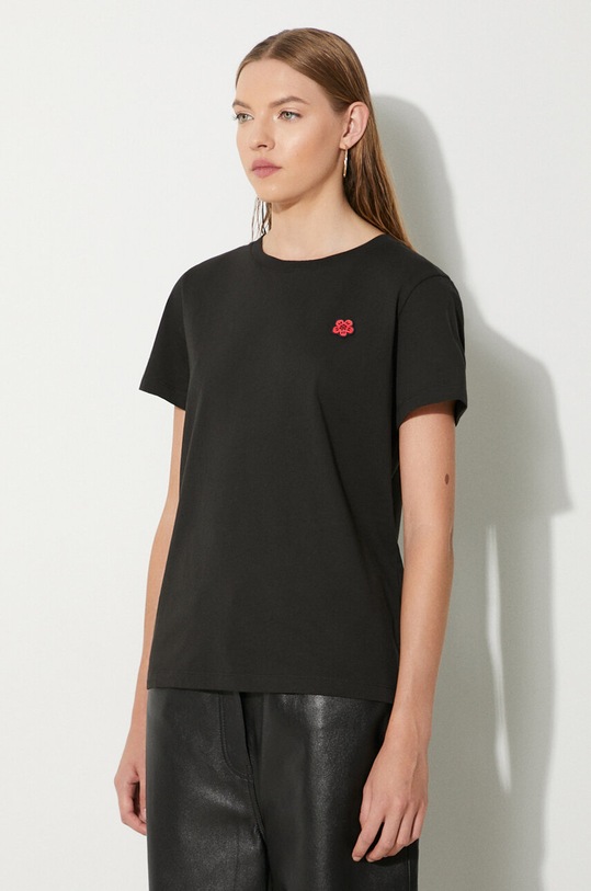 Хлопковая футболка Kenzo Gots Boke Crest Classic Tee чёрный FE62TS1414SO.99J