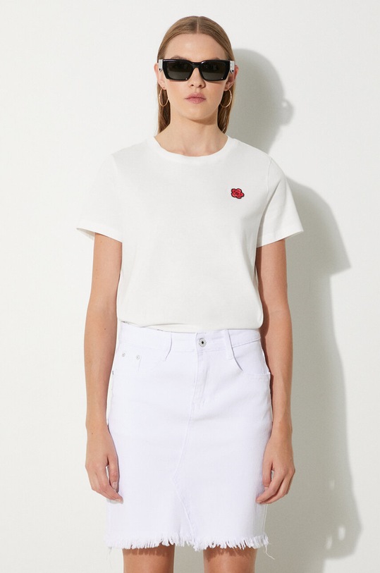 Kenzo tricou din bumbac Gots Boke Crest alb FE62TS1414SO.02