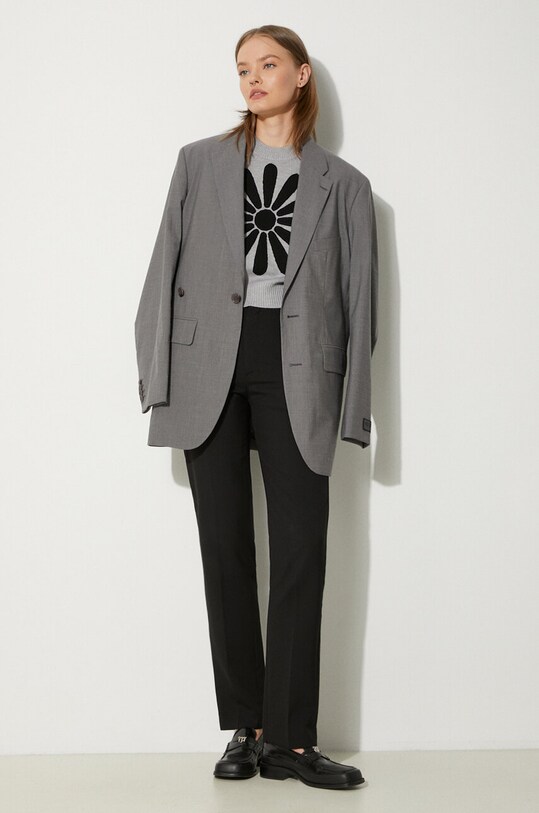 Вълнен пуловер Kenzo Marguerite Placed Top FE62PU4883CT.93 сив AW24